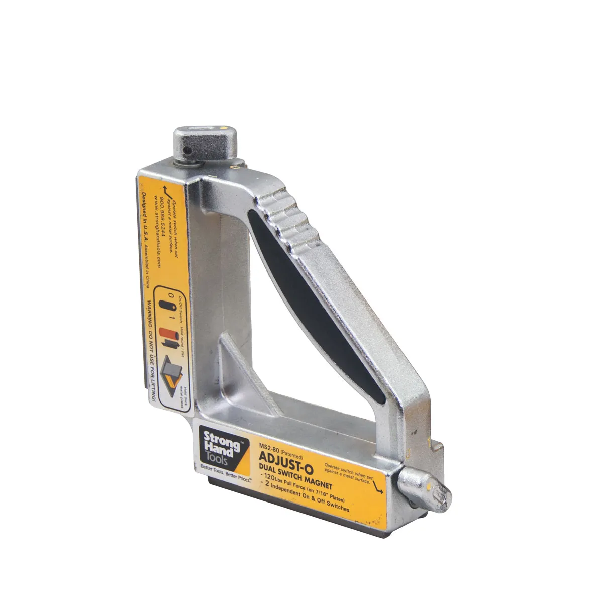 Magnetický úhelník Adjust-O™ 90° se dvěma vypínači, tažná síla 55 kg, AEK
